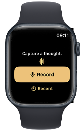 Apple Watch capture in OrbNote