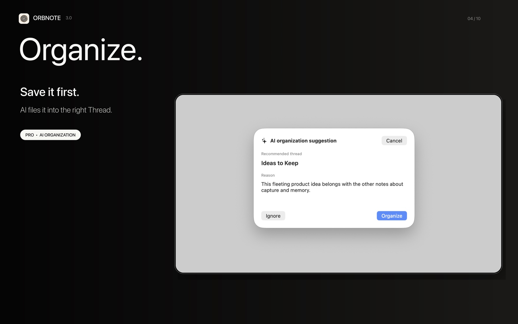 OrbNote MCP access settings on Mac